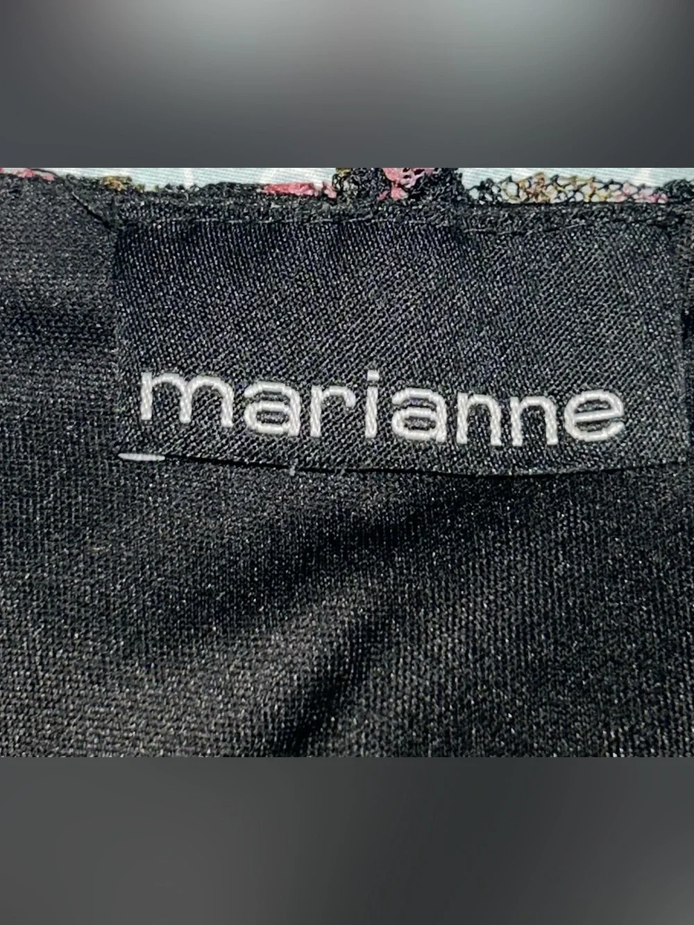 Marianne Black Tank Top with Pink Floral Print - Picture 3 of 5